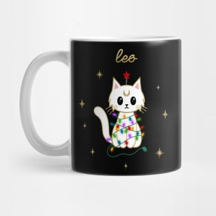 Leo Holiday Kitty Cat Mug